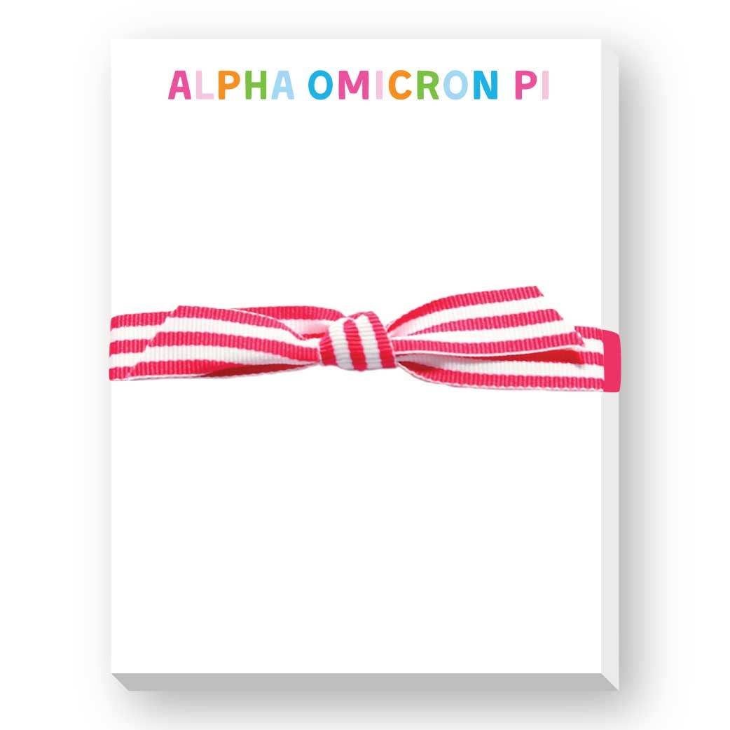 Donovan Designs - SORORITY GREEK RAINBOW MINI NOTEPAD: PI BETA PHI