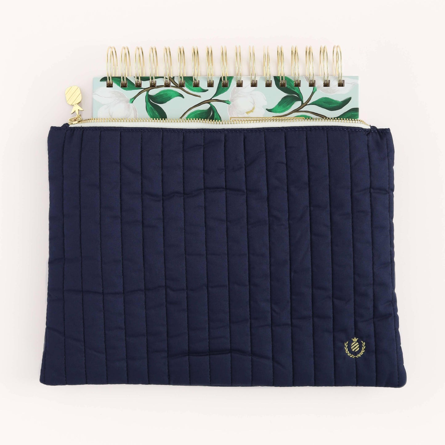 Pouch, Quilted Navy
