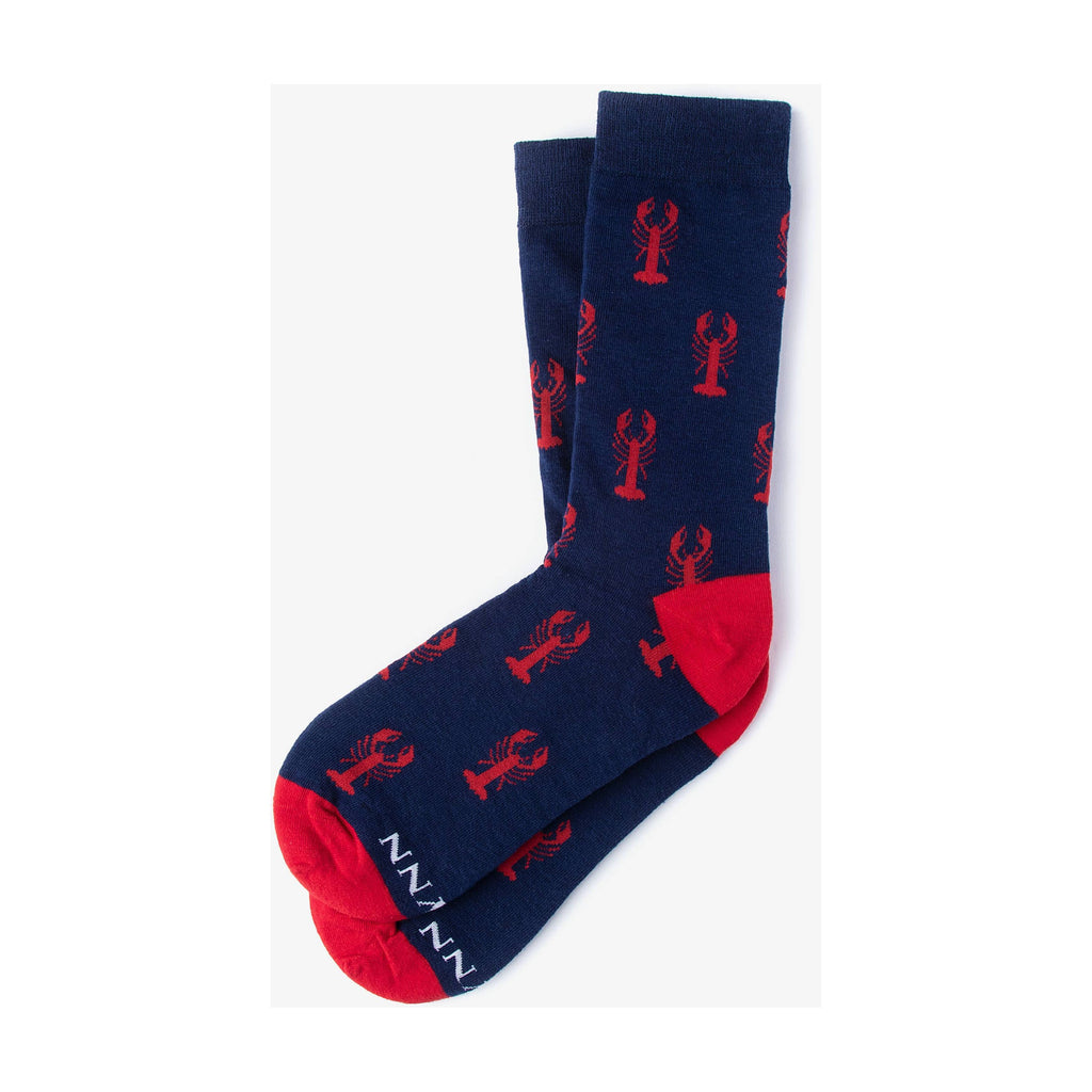 Great Catch Sock -  Navy Blue Carded Cotton: Med/Lg / Gray