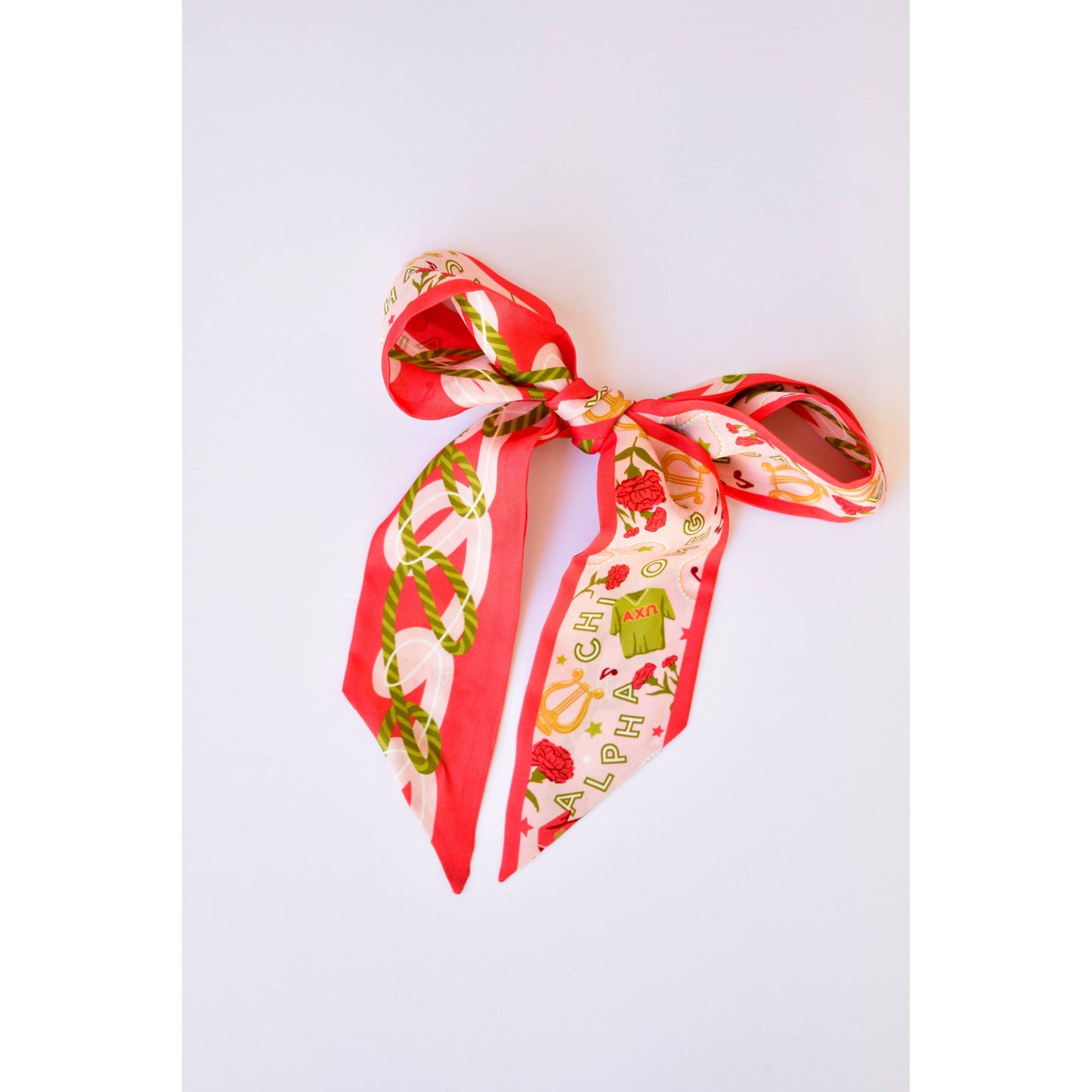 Saturday Silks - Alpha Chi Omega Skinny Scarf