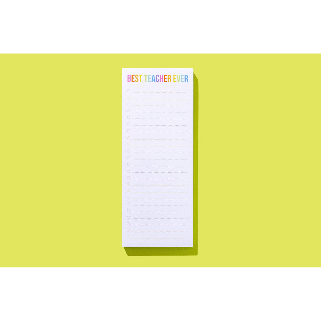 "Best Teacher Ever" List Pad with Magnet - 100 Sheets