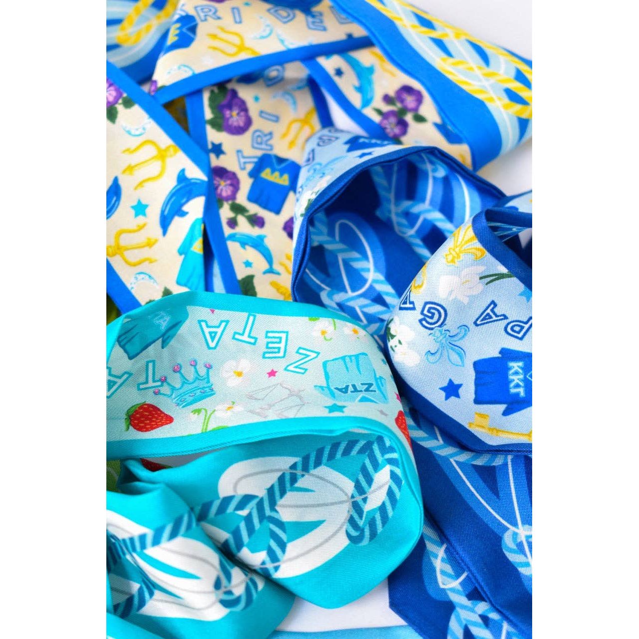 Saturday Silks - Tri Delta Skinny Scarf