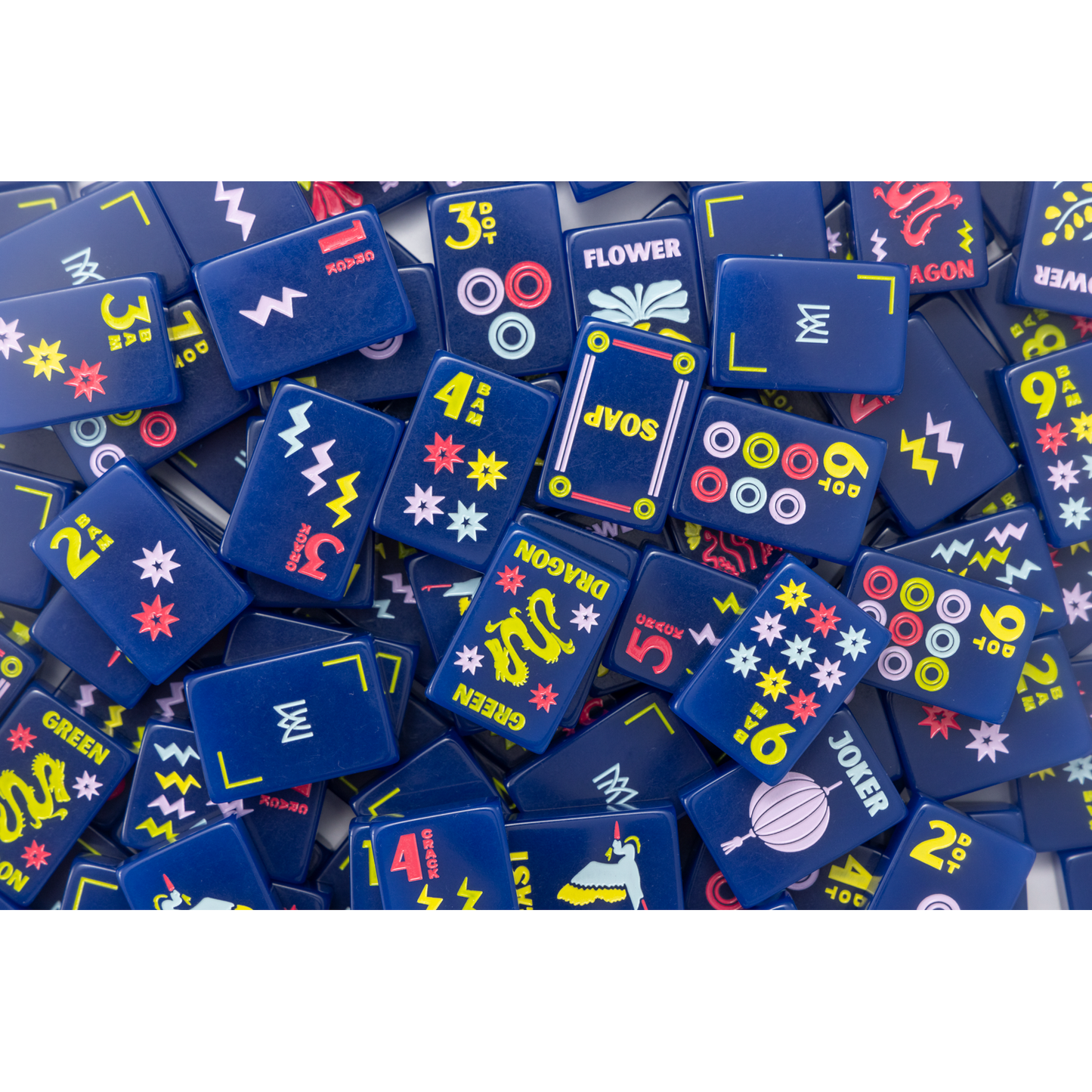 Amahj Line - Signature Engraved Tile Set- Navy