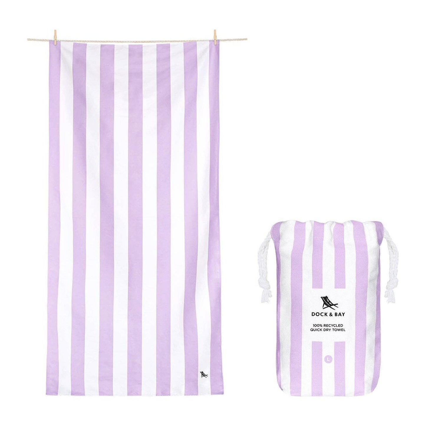 Quick Dry Towels - Cabana - Lombok Lilac: Large (63x35")