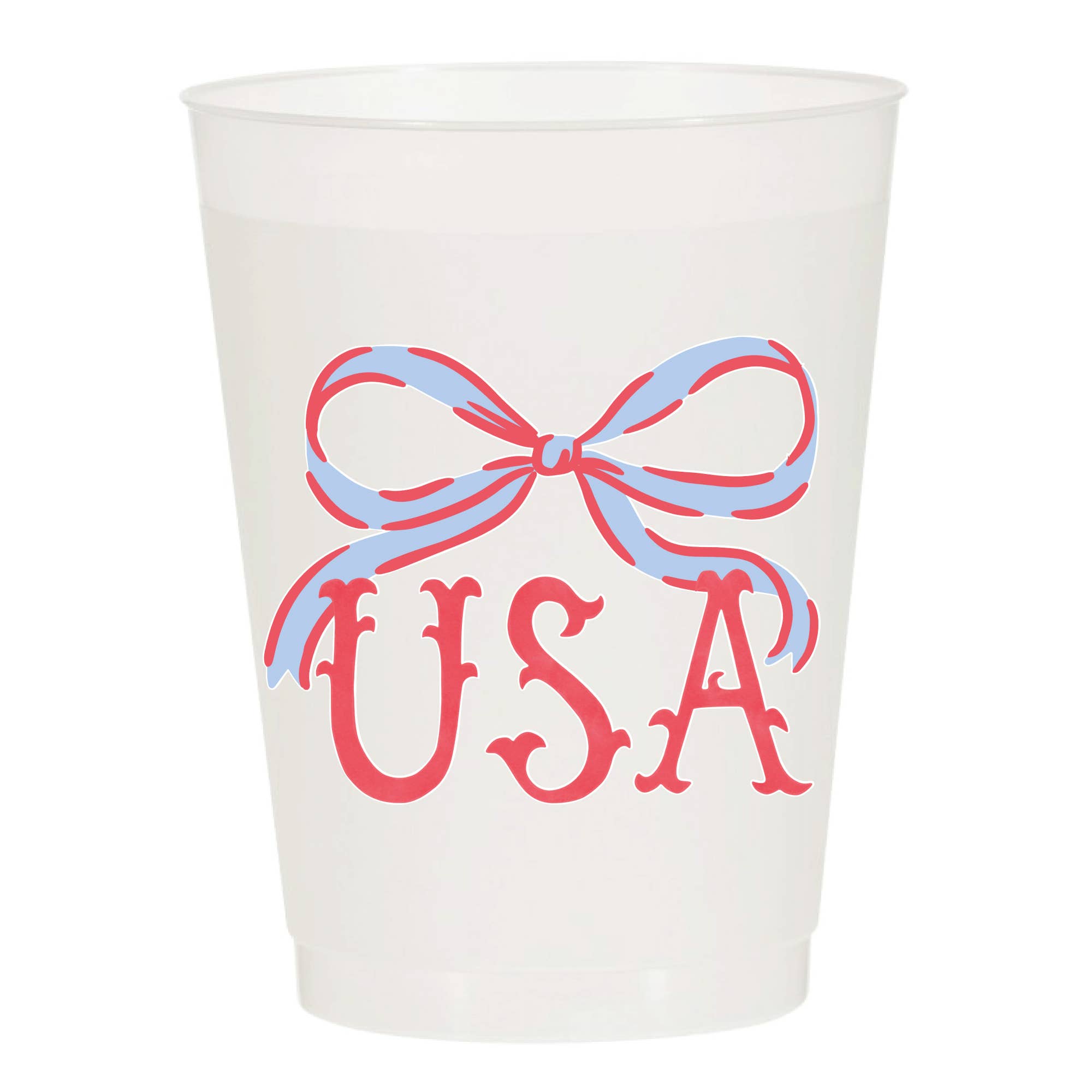 Sip Hip Hooray - USA Bow-Frosted-Patriotic: Pack of 6