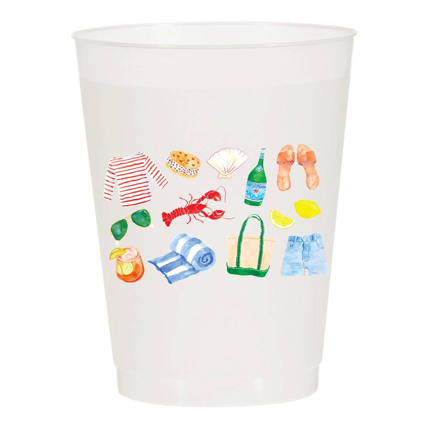 Summer Living Frosted Cups - Summer: Pack of 6