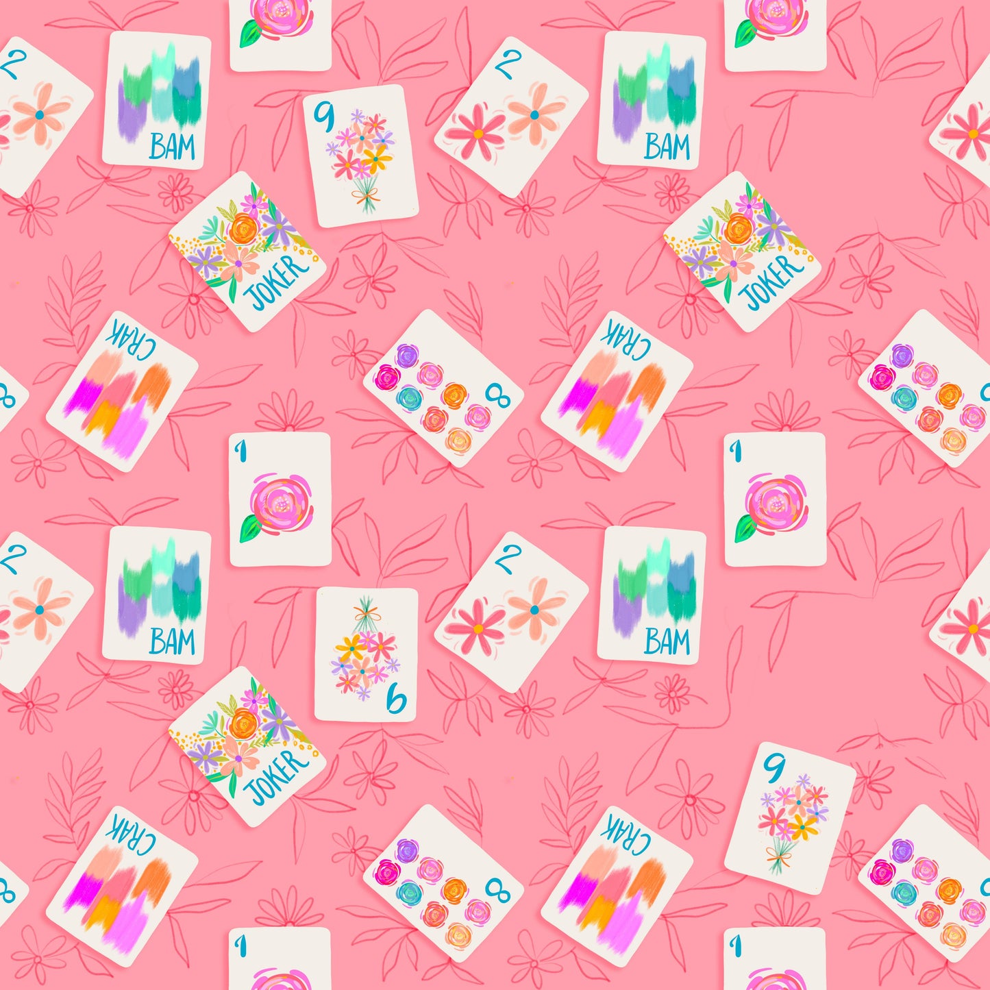 KEVA and Created By - Bonjour Mahjong Coasters Set of 4