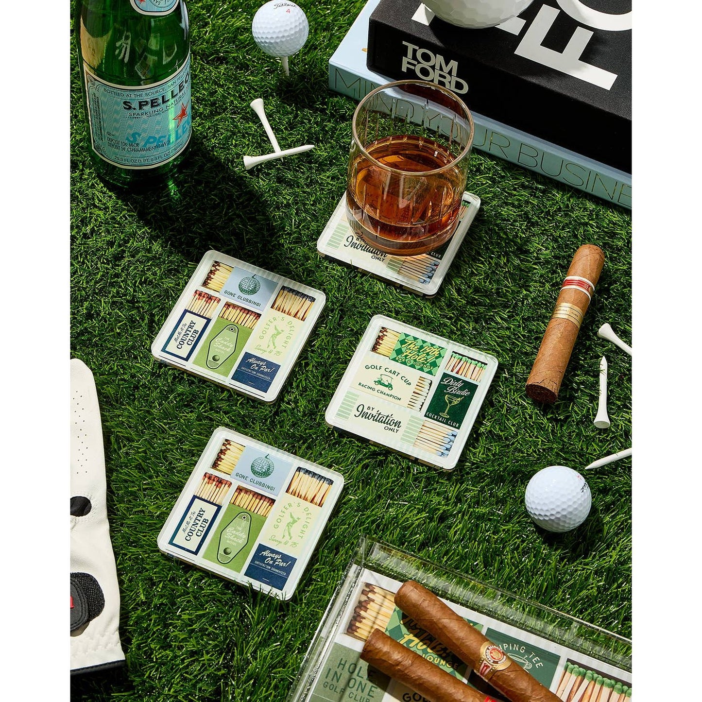 Tart By Taylor - Golf Matchbook Coasters: Boxed Set of 4