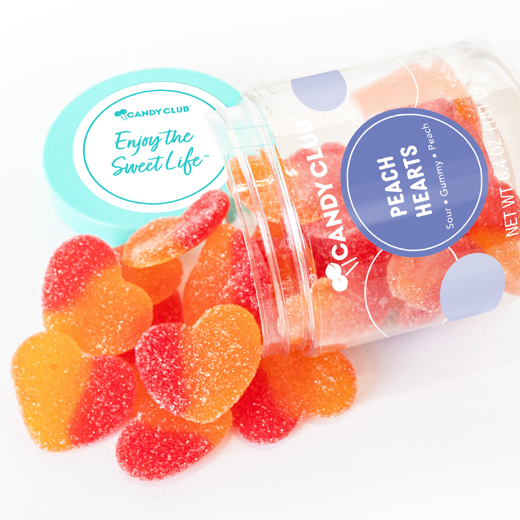 Peach Hearts Candy