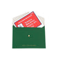 Peace Love Mahjong - Card Clutch: Hunter Green