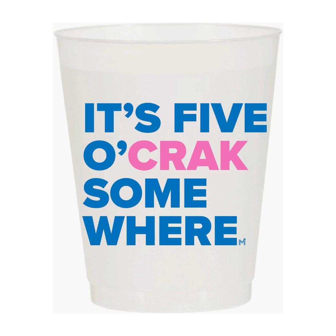 “IT’S 5 O’CRAK SOMEWHERE” MAHJONG FROST FLEX CUPS