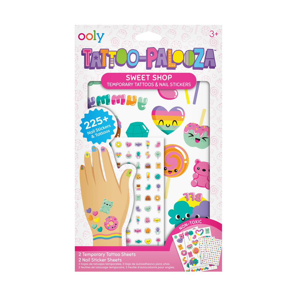 Tattoo Palooza Nail Stickers & Temporary Tattoo- Sweet Shop