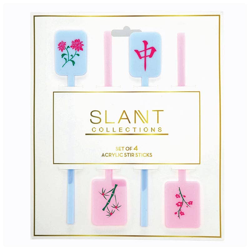 Slant Collections - Acrylic Stir Sticks - Mahjong - Set of 4