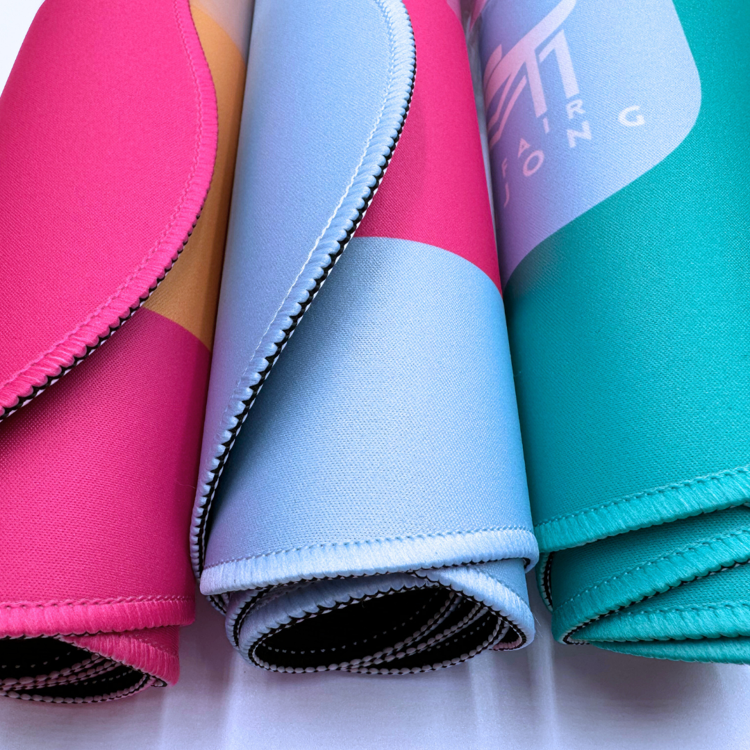 My Fair Mahjong - MINI MAHJONG MAT  |  Orange Center- Pink Scallop