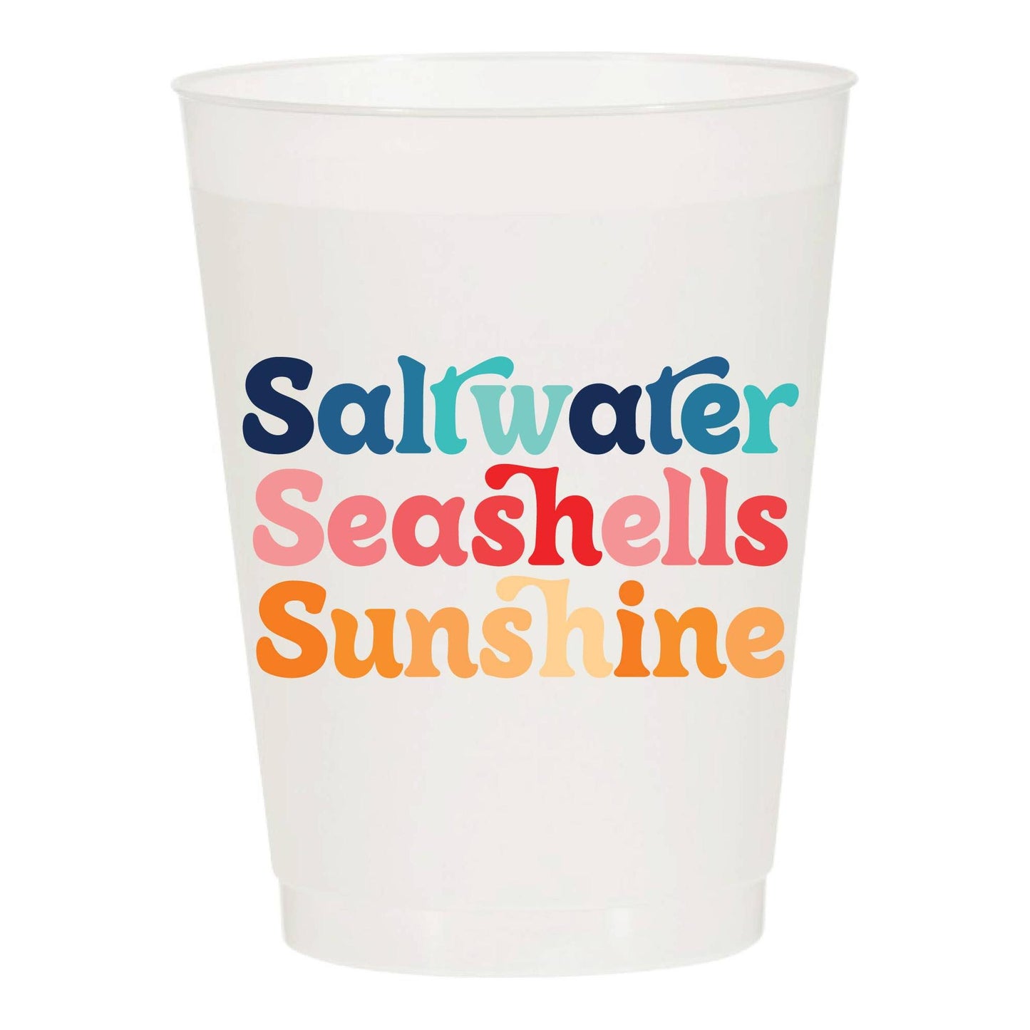 Saltwater Seashells Sunshine Frosted Cups - 6 pack