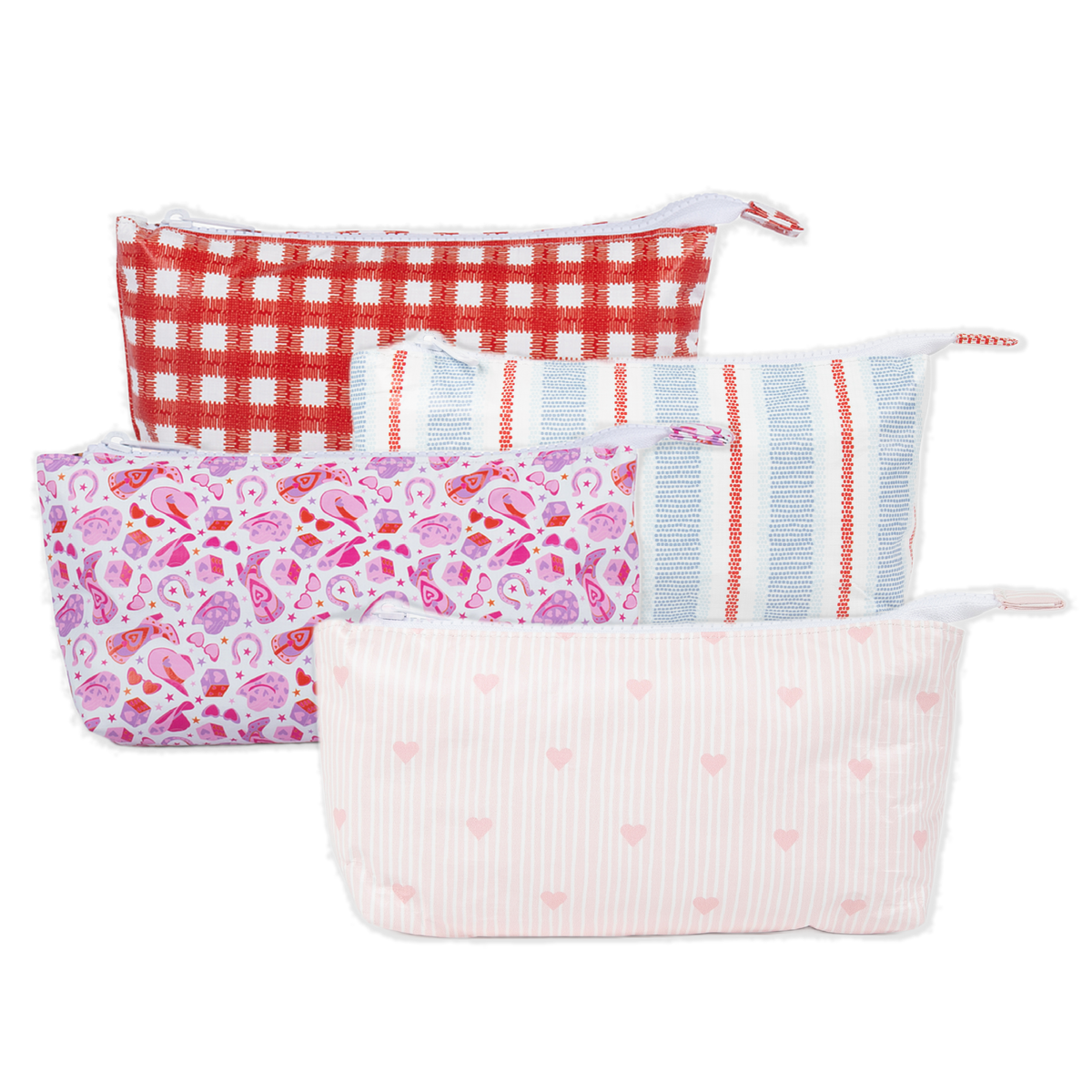 Small Tyvek® Zipper Pouch | Lilac Gingham