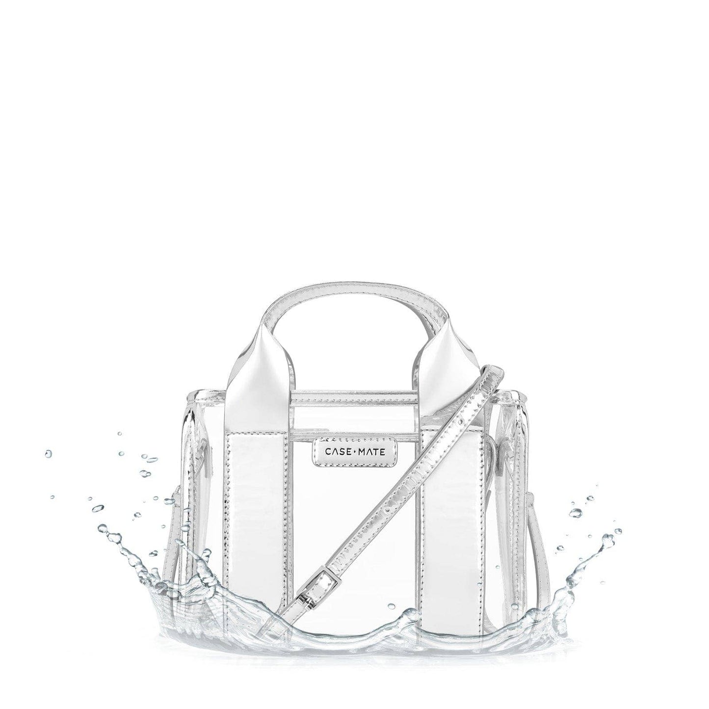 Case-Mate - Case-Mate Clear Stadium Bag: Silver Chrome