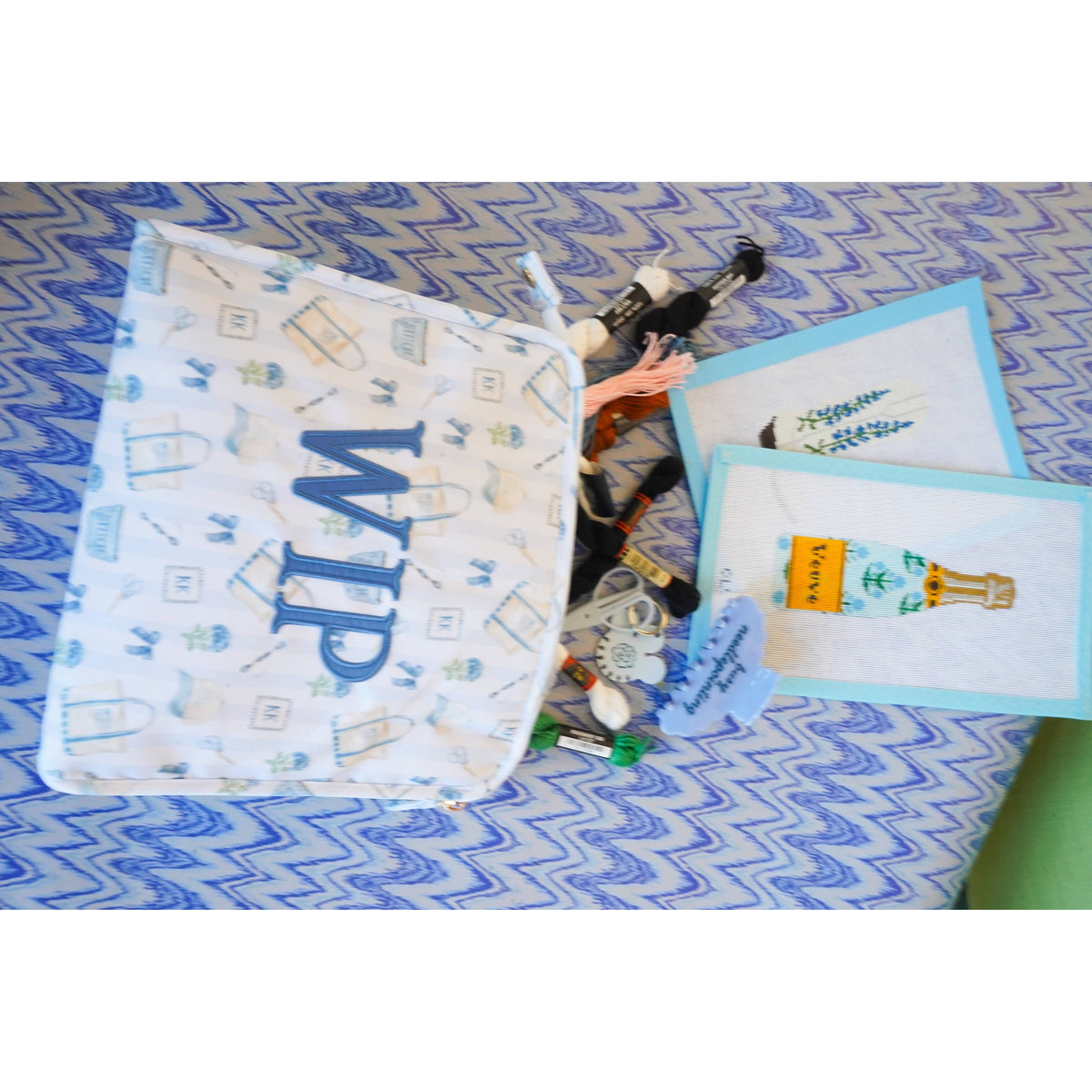 KENZKUSTOMZ - WIP - Needlepoint Travel Pouch