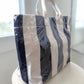 Nash Grey - Navy and Beige Striped TOTE BAG