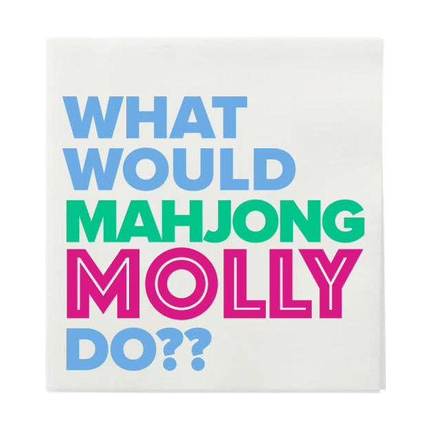 “WHAT WOULD MAHJONG MOLLY DO?" COCKTAIL NAPKINS