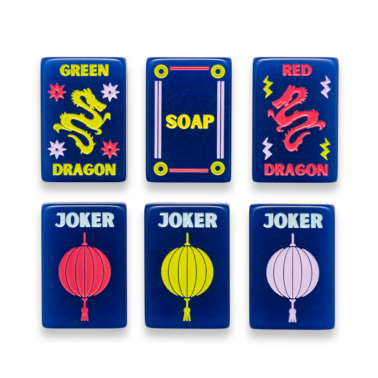 Amahj Line - Signature Engraved Tile Set- Navy