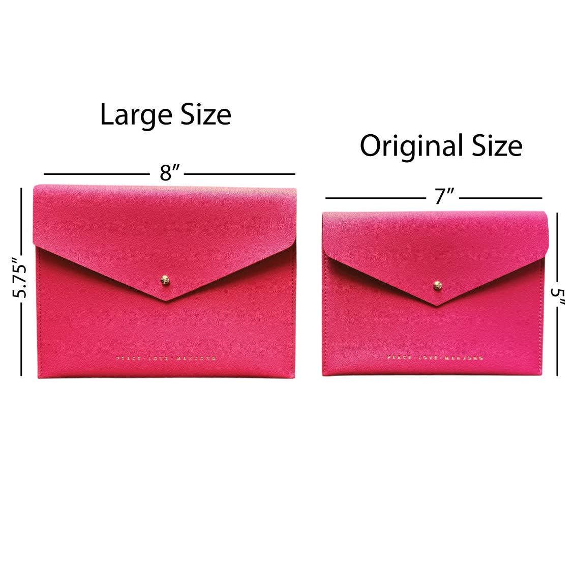 Peace Love Mahjong - Card Clutch: Magenta - Large Size