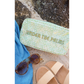 KENZKUSTOMZ - Green Scallops Under the Palms Large Clear Coat Bag