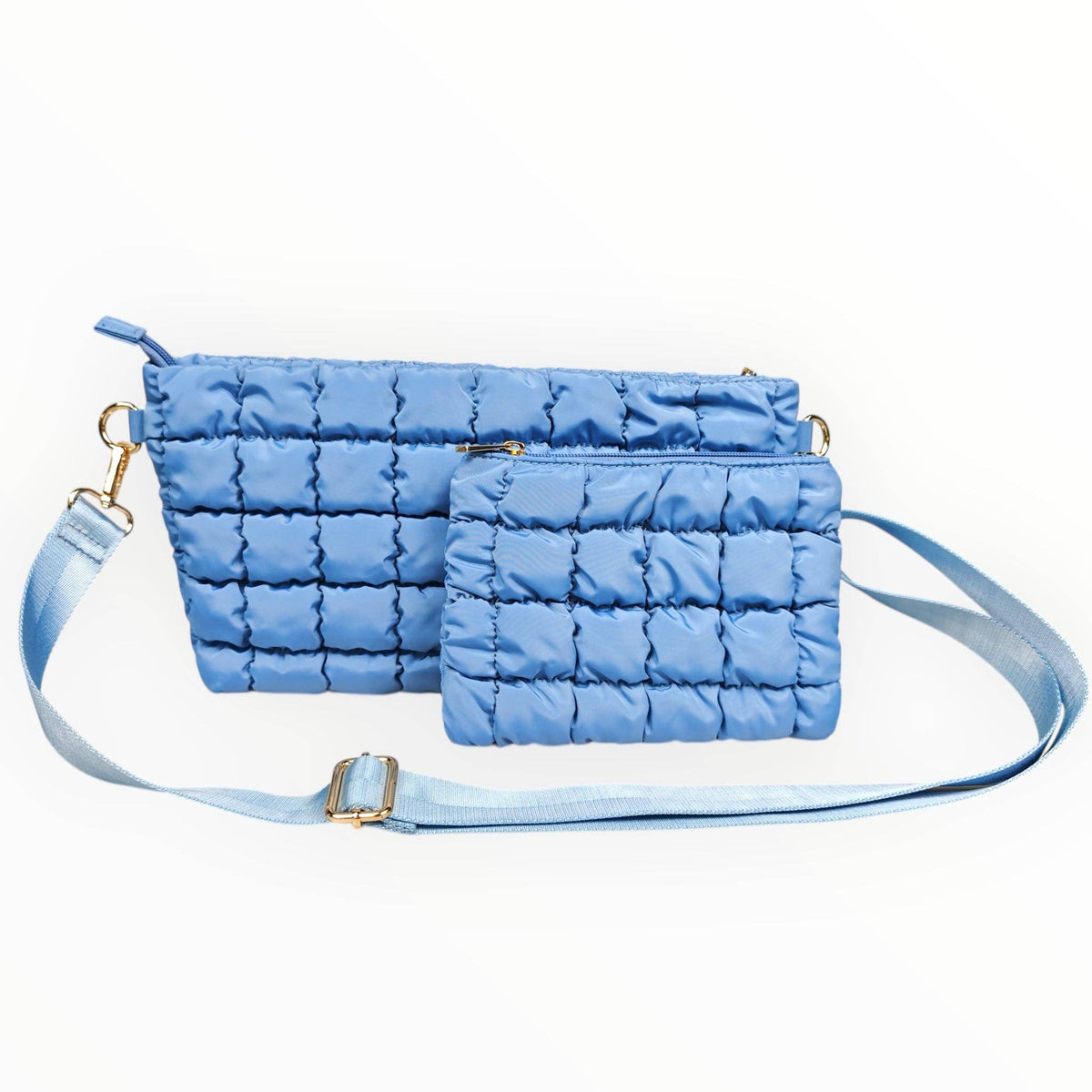 Peace Love Mahjong - Crossbody Travel Set Bag & Tile Pouch: Light Pink