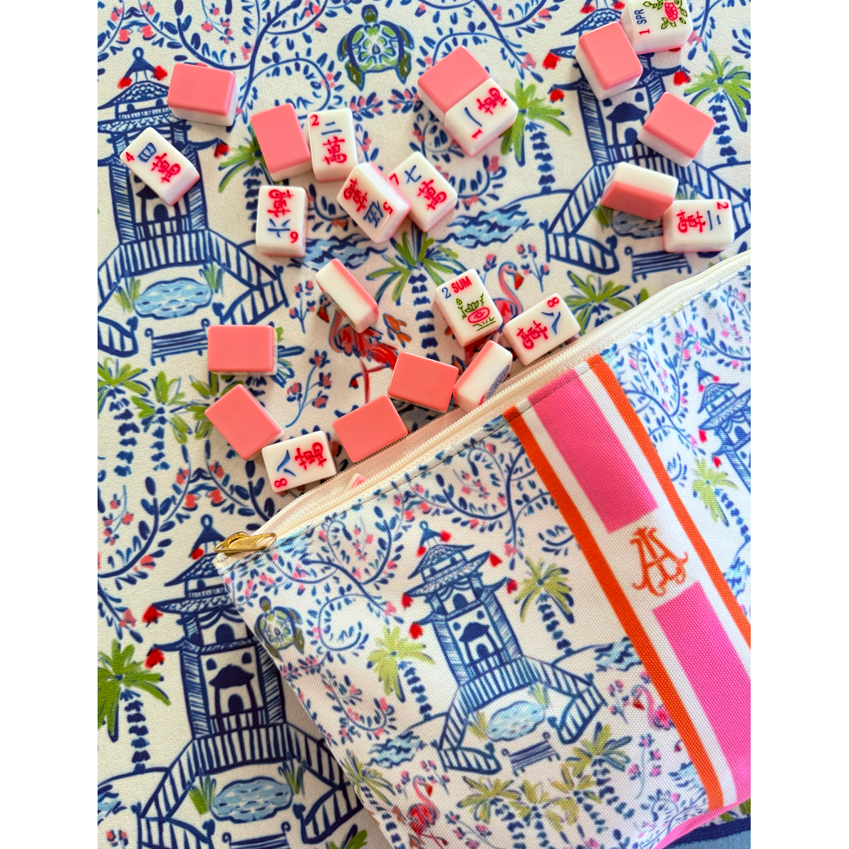 Britt Mills Design - Britt Mills Mahjong Mats (Non-Neoprene): Colorful Chinoiserie