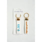 Gracefully Made Art - Kappa Kappa Gamma Embroidered Keychain, Sorority
