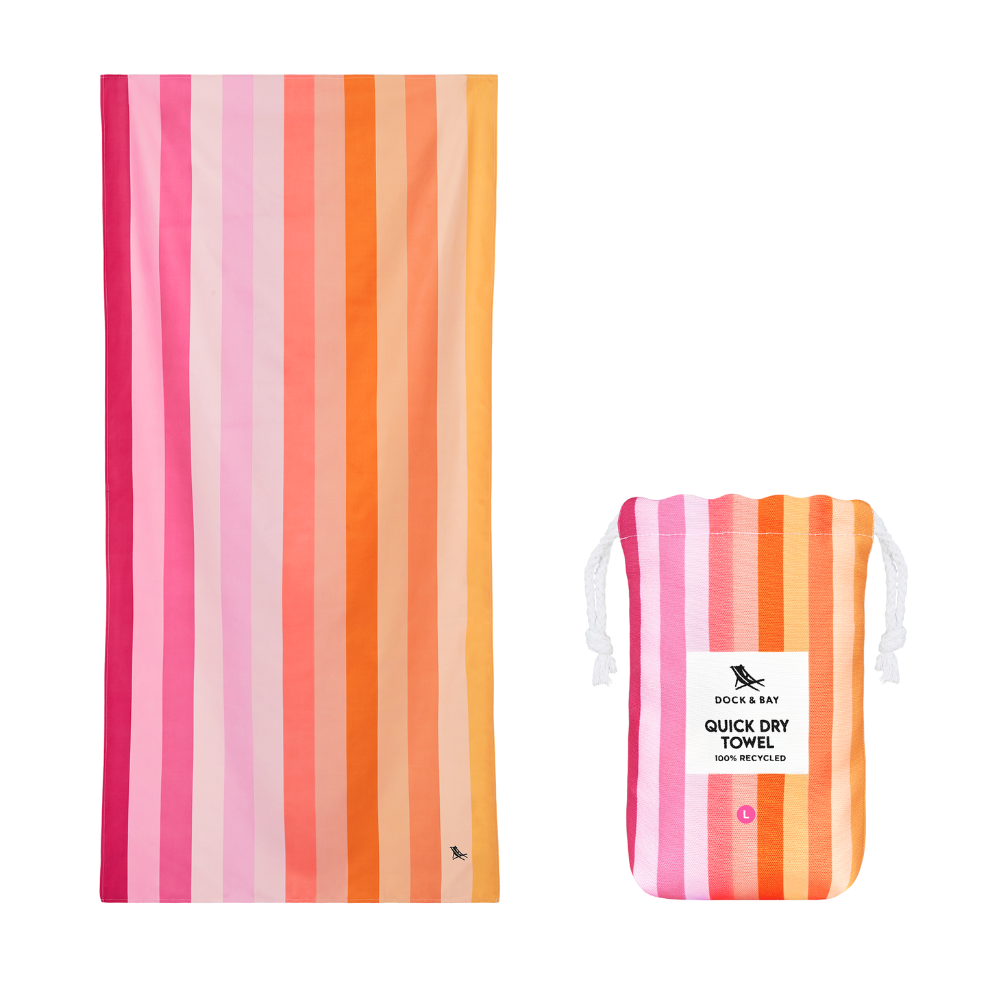 Quick Dry Towels  Miami Sorbet: Large (160x90cm)