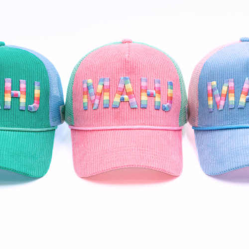 My Fair Mahjong - MAHJONG HAT | Corduroy Trucker | MAHJ: Pink
