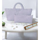 Peace Love Mahjong - Mahjong Bag - Woven Carryall with Matching Tile Pouch: Orchid