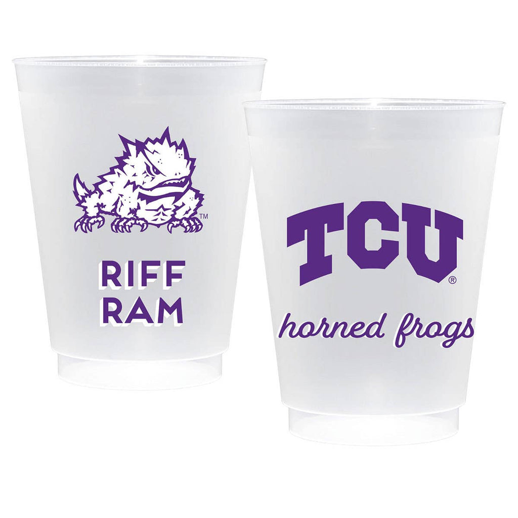 TCU Horned Frogs NCAA Frost Flex Plastic Cup (Set of 10)