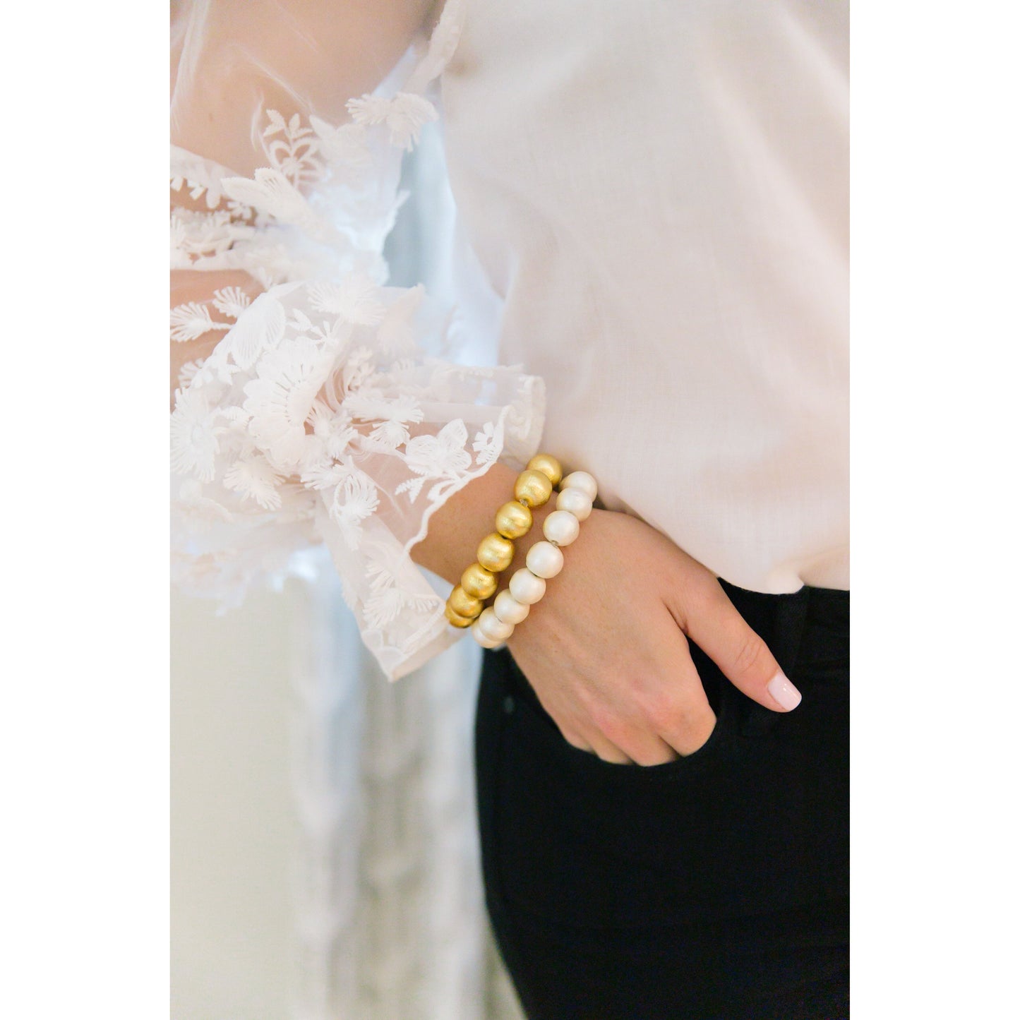 Olivia Cotton Pearl Bracelet (12mm)