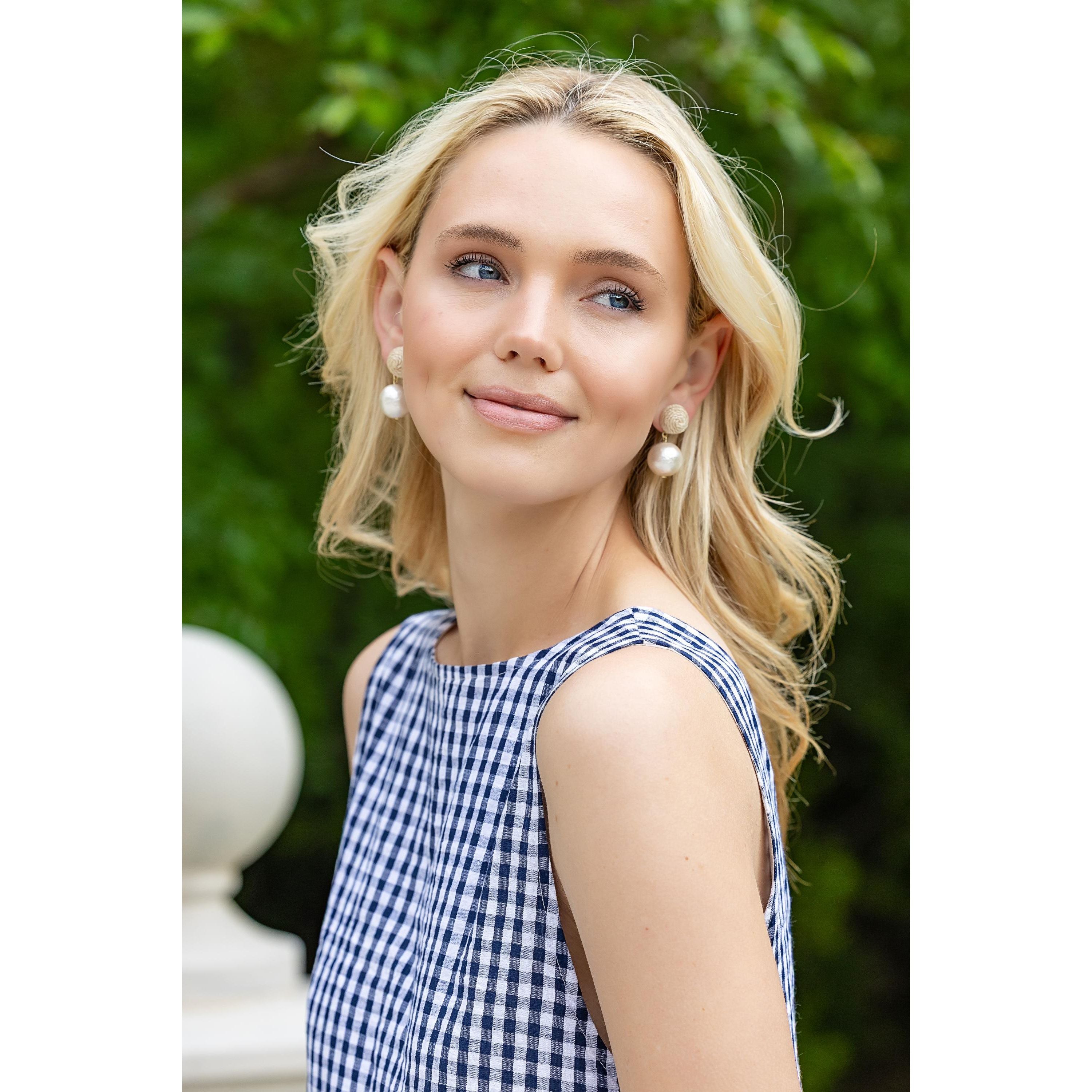 Grace 18mm Cotton Single Pearl Earrings