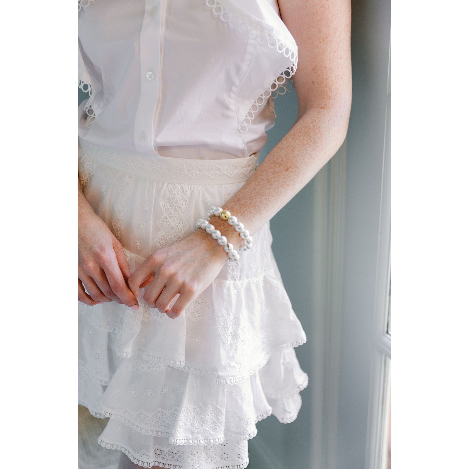 Olivia Cotton Pearl Bracelet (12mm)