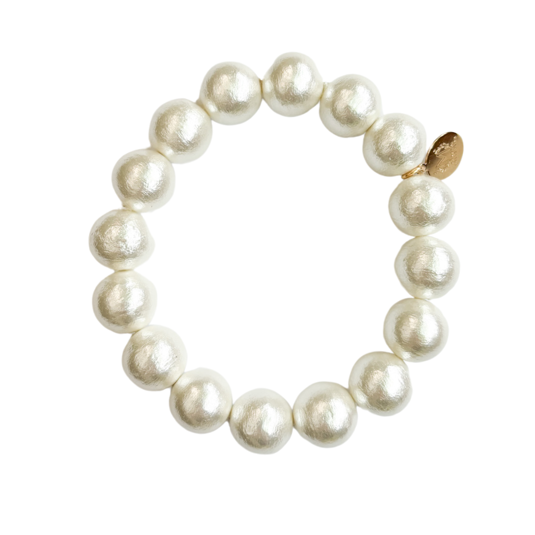 Olivia Cotton Pearl Bracelet (12mm)