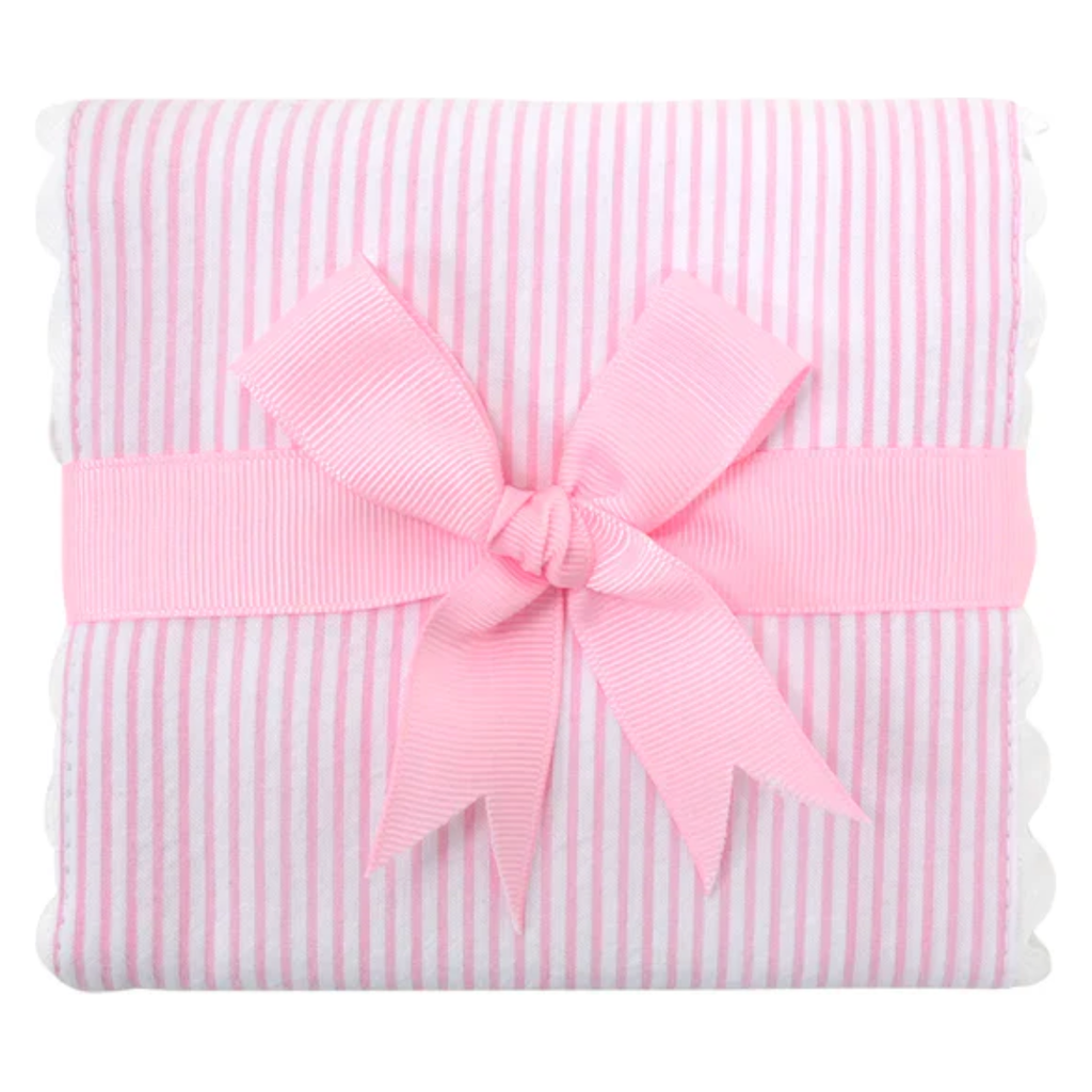 Pink Pinstripe Burp Cloth