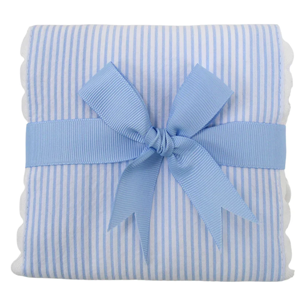 Blue Pinstripe Fabric Burp Cloth