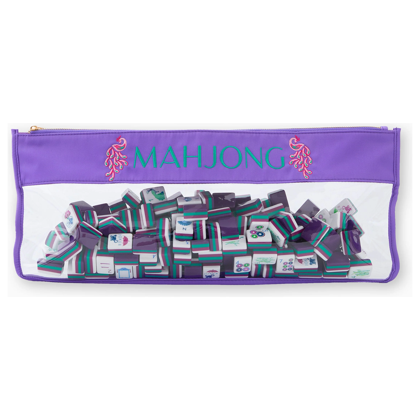 OMM Purple Peacock Mahjong Tile Bag