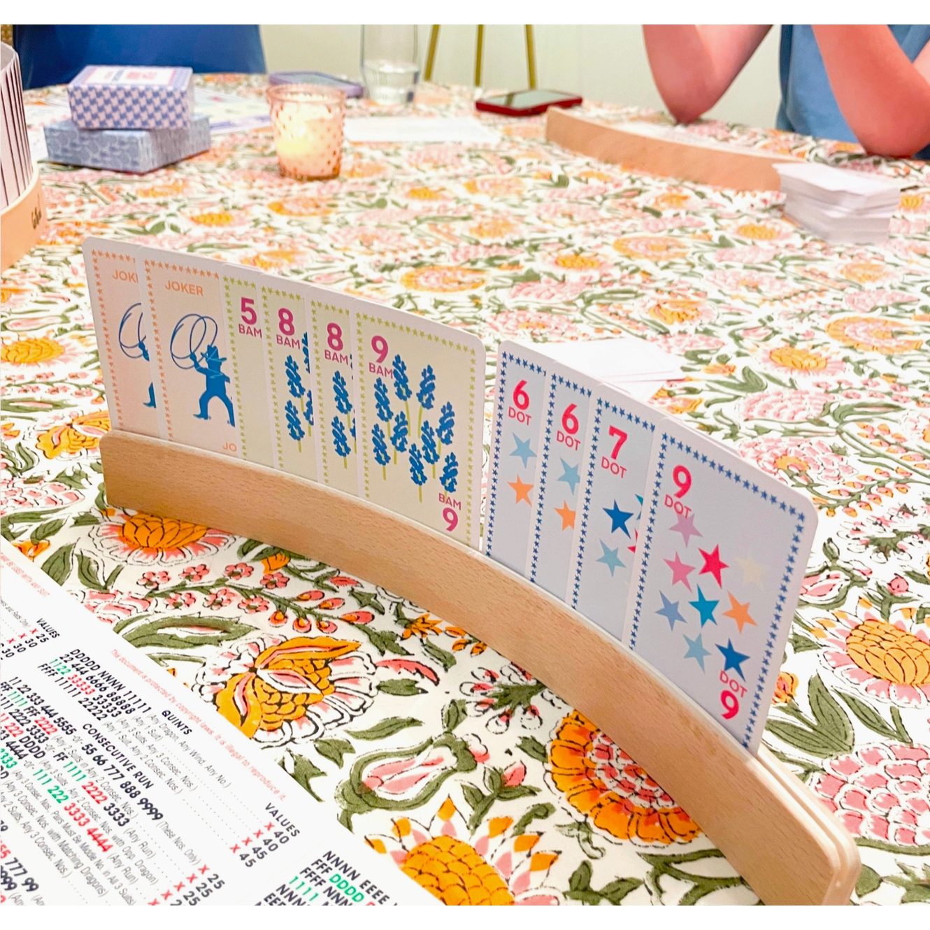 Play Away Cards - Wooden Card Racks - Set of 4 (Playing Cards sold separately)