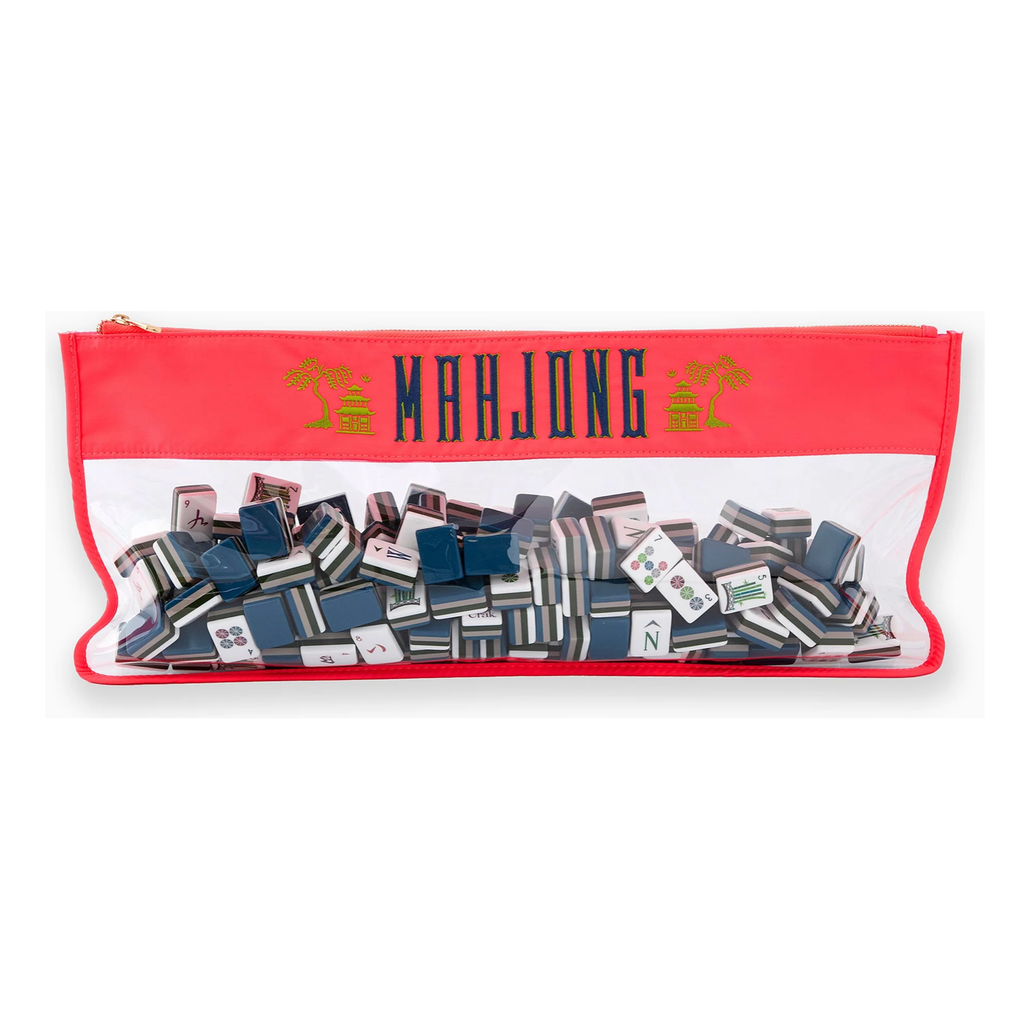 OMM Hot Coral Pagoda Tile Bag