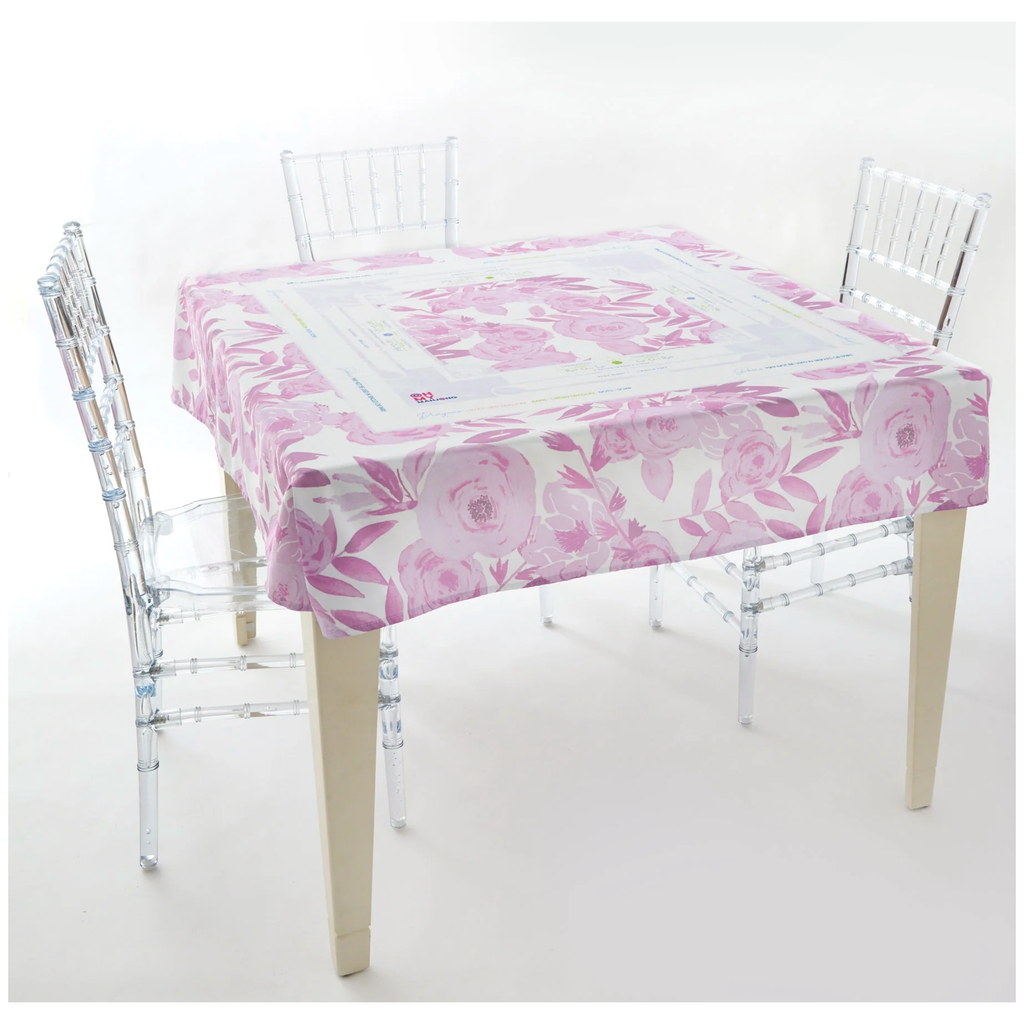 Lavender Lux Instructional Mahjong Tablecloth