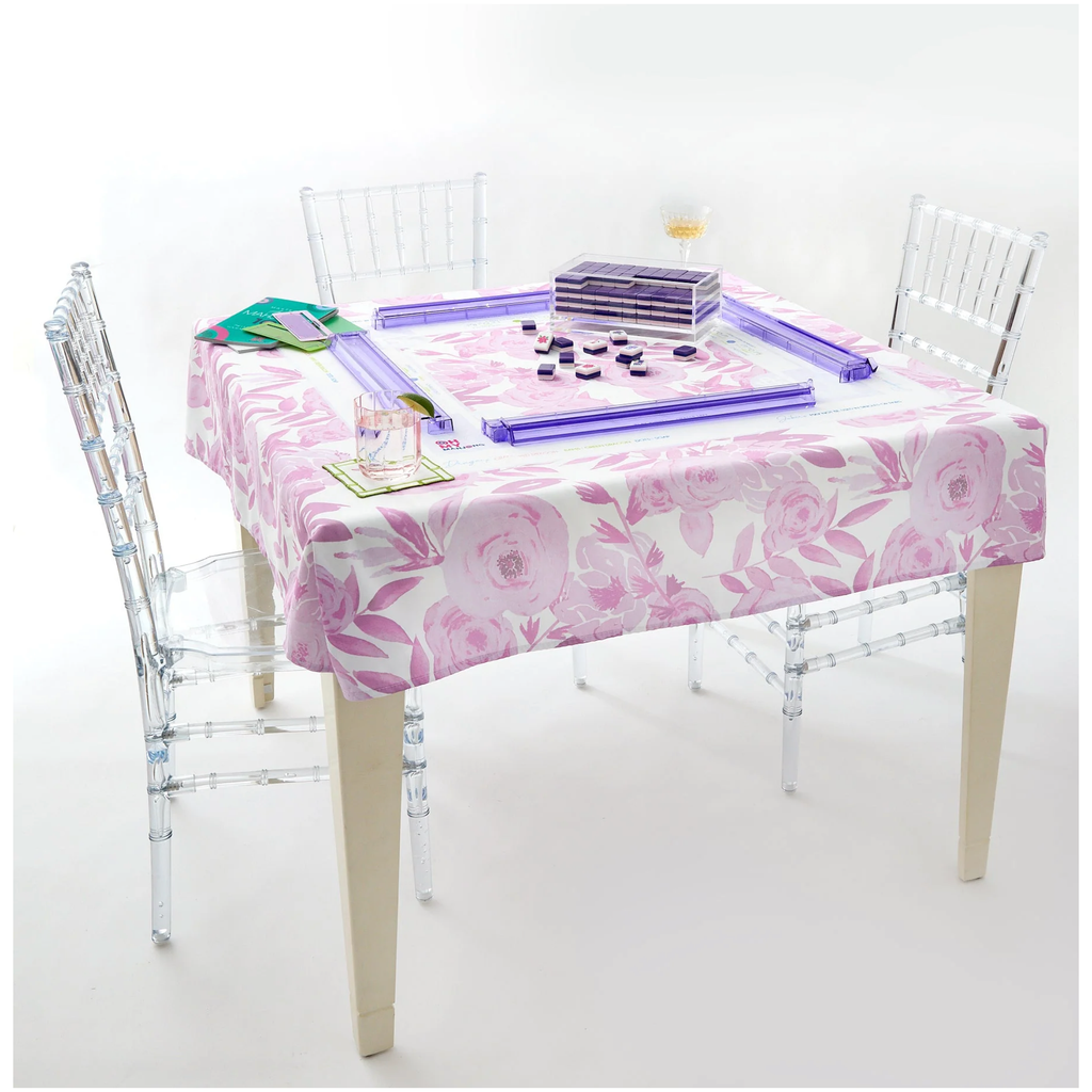 Lavender Lux Instructional Mahjong Tablecloth