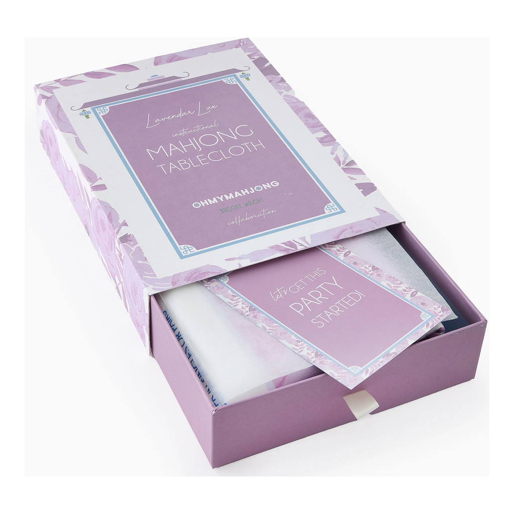 Lavender Lux Instructional Mahjong Tablecloth