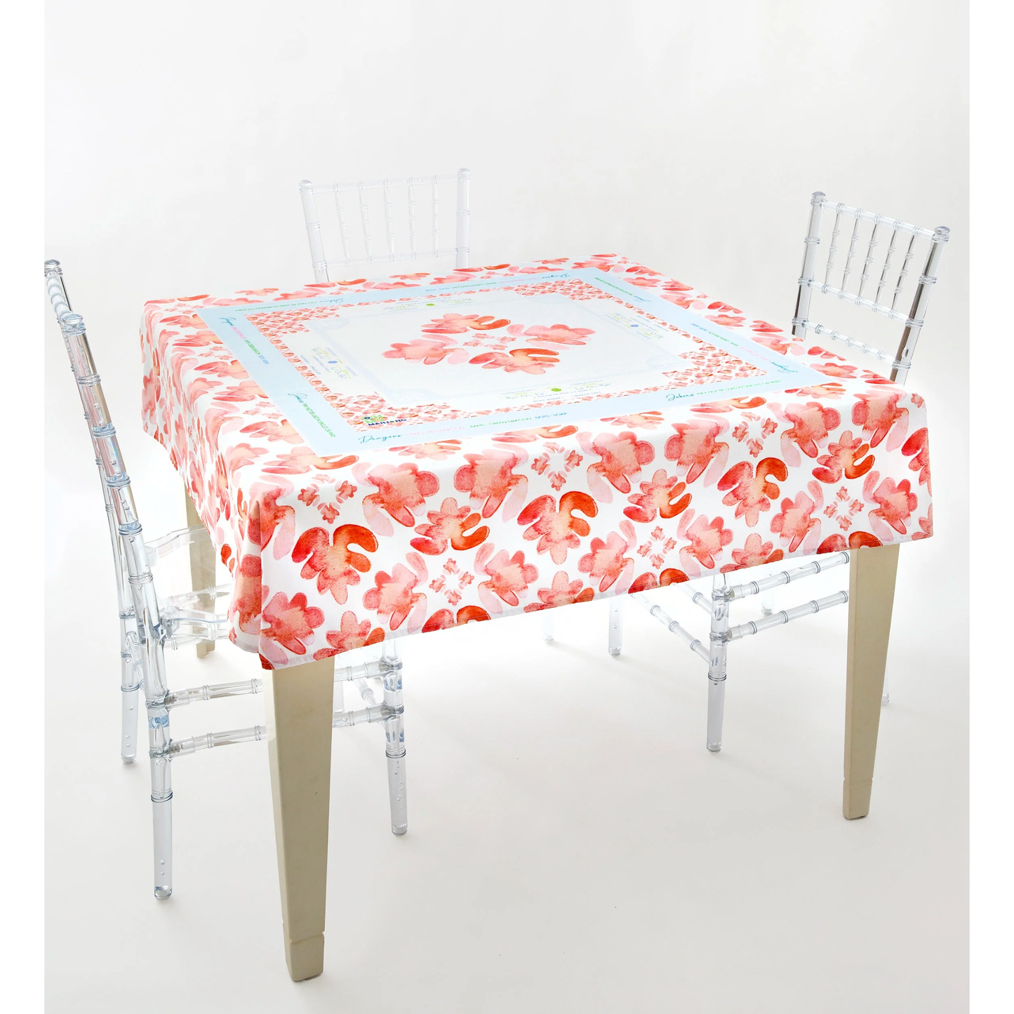 OMM Pop of Poppy Instructional Mahjong Tablecloth