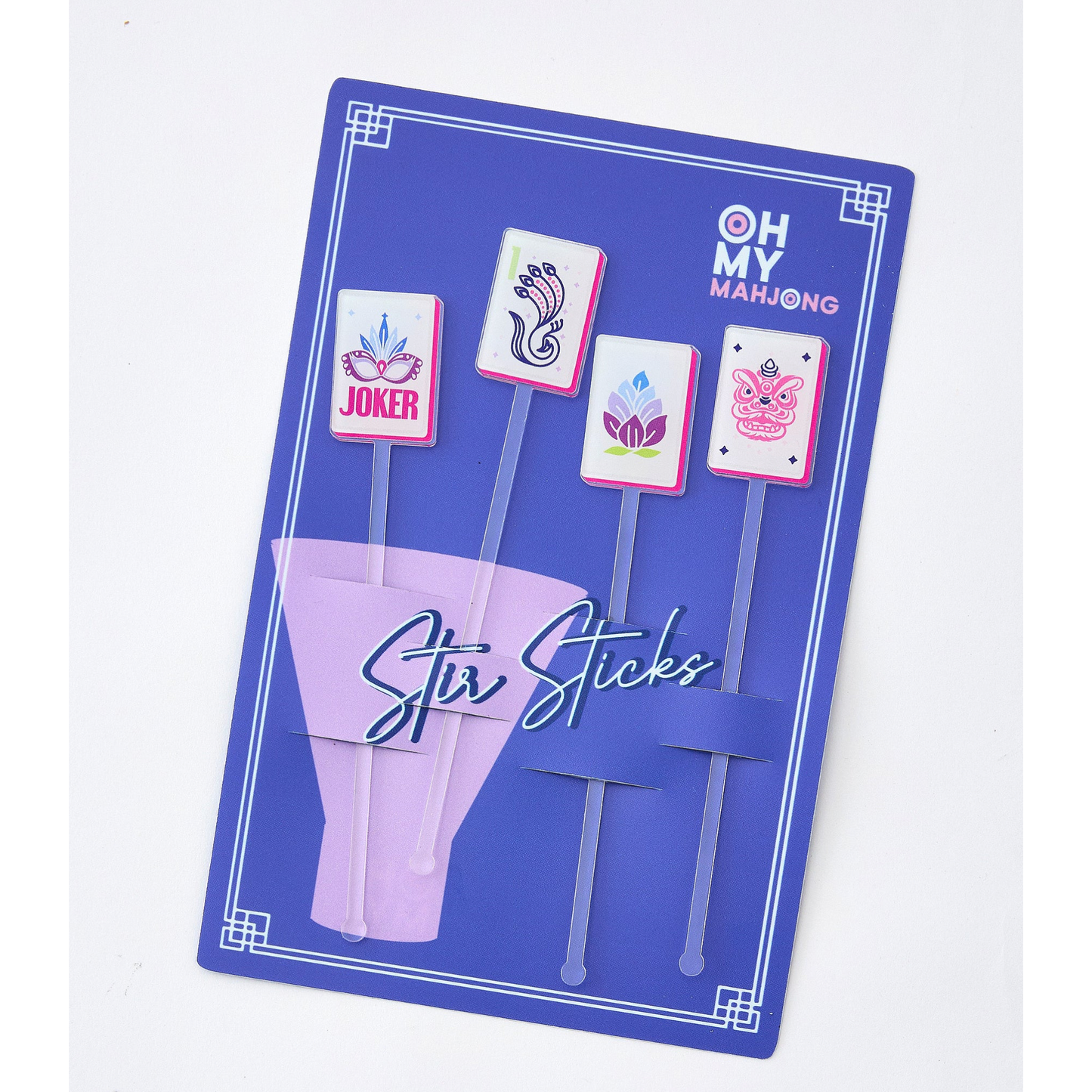 OMM Soiree Acrylic Cocktail Stir Sticker