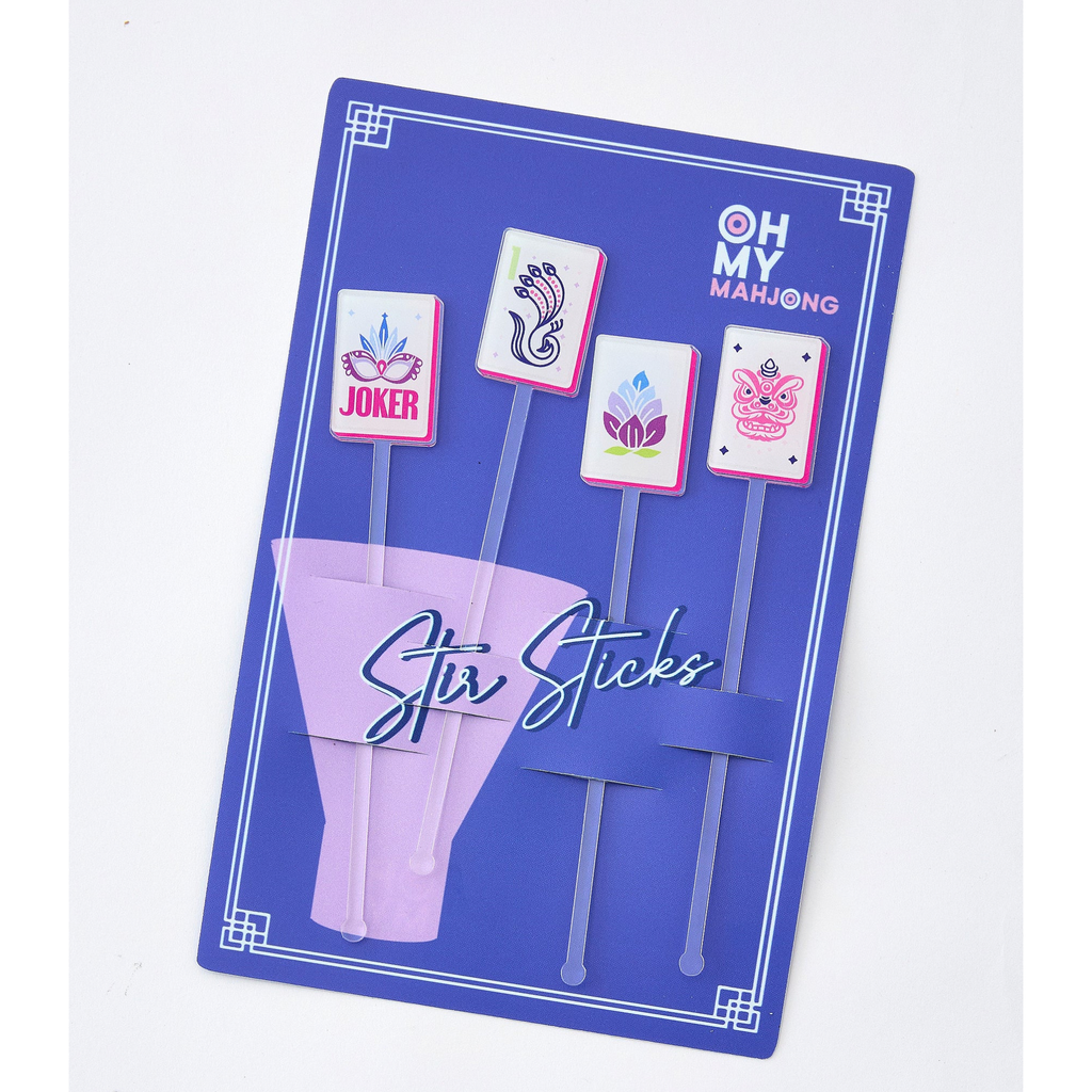 OMM Soiree Acrylic Cocktail Stir Sticker