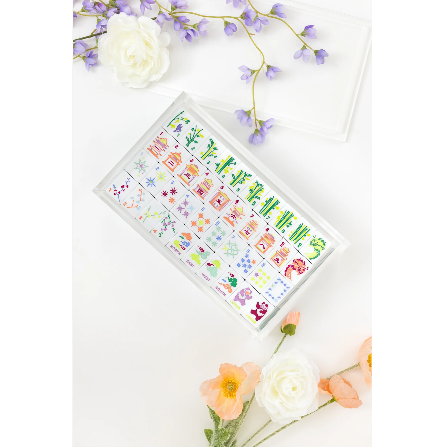 Bam Bird Boutique:  East Meets West Mahjong Tile Set - EMERALD